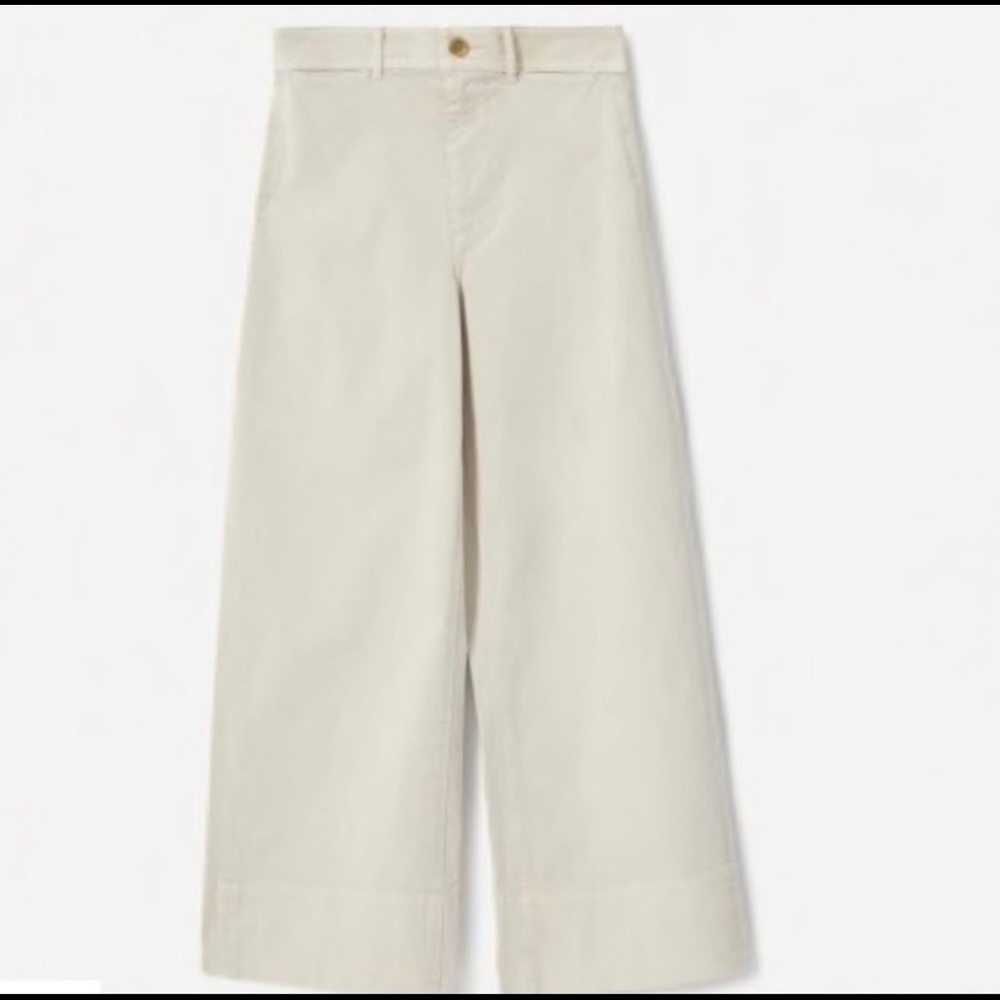 Everlane lightweight wide leg crop Chino size 12